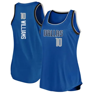 Fast Break Blue Brandon Williams Women's Dallas Mavericks Fanatics Branded Movement Tank Jersey - Icon Edition