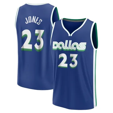 Fast Break Blue Kai Jones Men's Dallas Mavericks Fanatics Branded 2022/23 City Edition Jersey