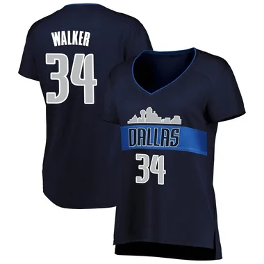 Fast Break Navy Kemba Walker Women's Dallas Mavericks Fanatics Branded Jersey - Statement Edition