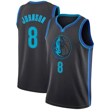Swingman Anthracite AJ Johnson Men's Dallas Mavericks Nike 2018/19 Jersey - City Edition
