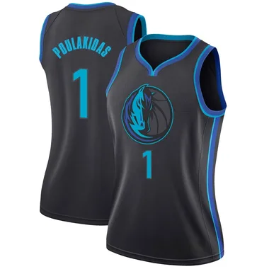 Swingman Anthracite John Poulakidas Women's Dallas Mavericks Nike 2018/19 Jersey - City Edition