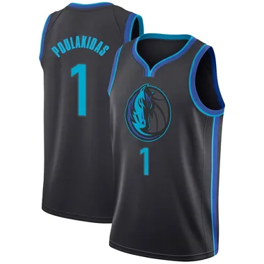 Swingman Anthracite John Poulakidas Youth Dallas Mavericks Nike 2018/19 Jersey - City Edition