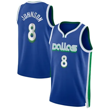 Swingman Blue AJ Johnson Men's Dallas Mavericks Nike 2022/23 City Edition Jersey