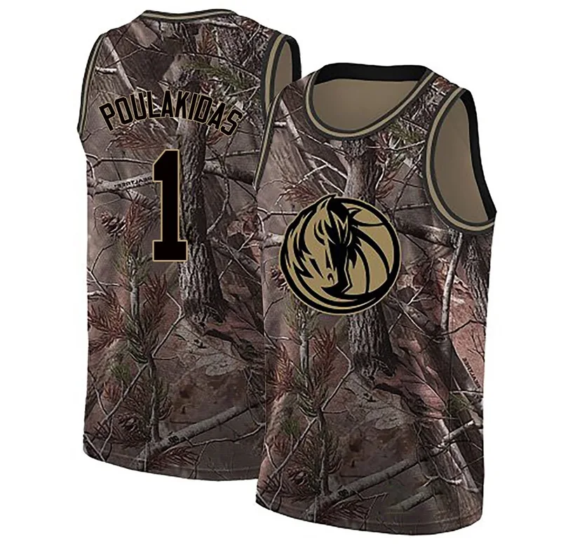 Swingman Camo John Poulakidas Men's Dallas Mavericks Nike Realtree Collection Jersey