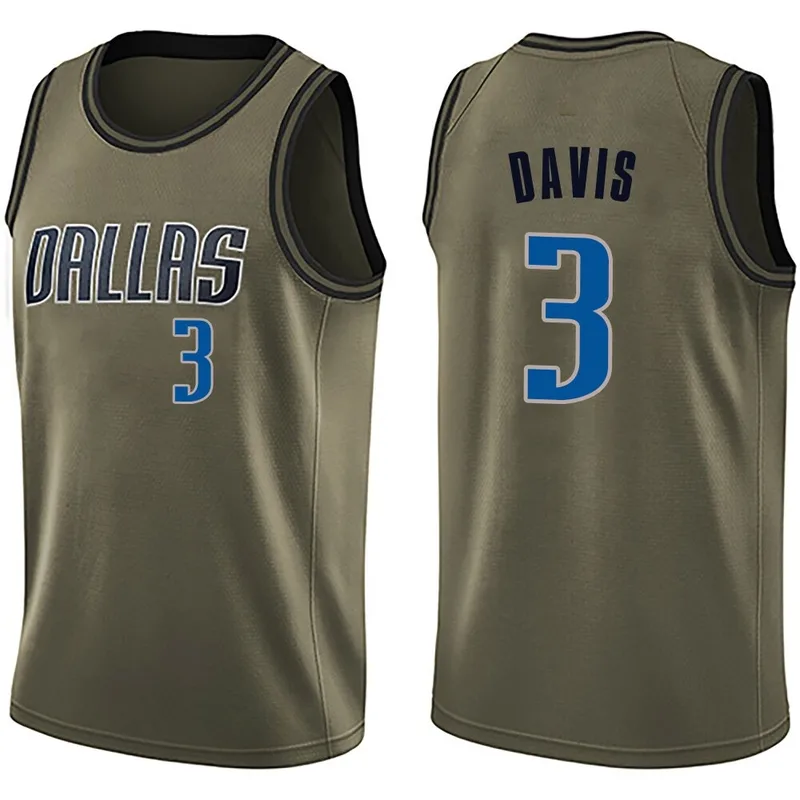 Swingman Green Anthony Davis Men's Dallas Mavericks Nike Salute to Service Jersey
