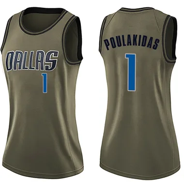 Swingman Green John Poulakidas Women's Dallas Mavericks Nike Salute to Service Jersey