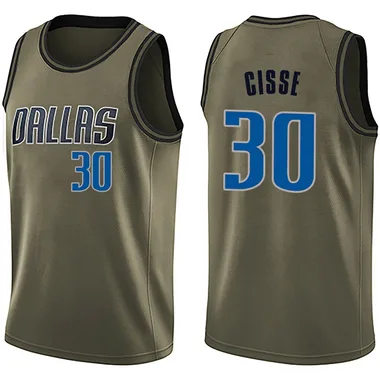 Swingman Green Moussa Cisse Youth Dallas Mavericks Nike Salute to Service Jersey