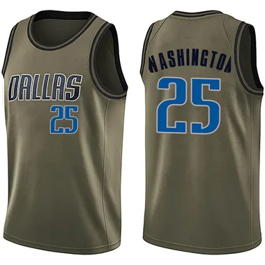 Swingman Green P.J. Washington Men's Dallas Mavericks Nike Salute to Service Jersey