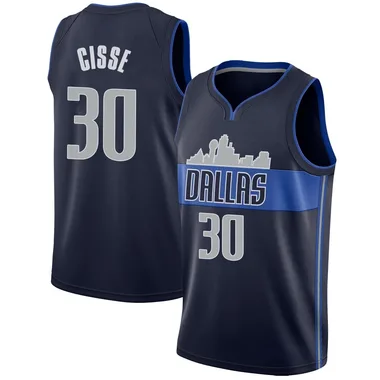 Swingman Navy Moussa Cisse Men's Dallas Mavericks Nike Jersey - Statement Edition