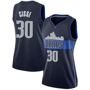 Swingman Navy Moussa Cisse Women's Dallas Mavericks Nike Jersey - Statement Edition