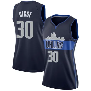 Swingman Navy Moussa Cisse Women's Dallas Mavericks Nike Jersey - Statement Edition