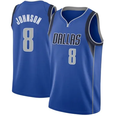 Swingman Royal AJ Johnson Men's Dallas Mavericks Nike Jersey - Icon Edition