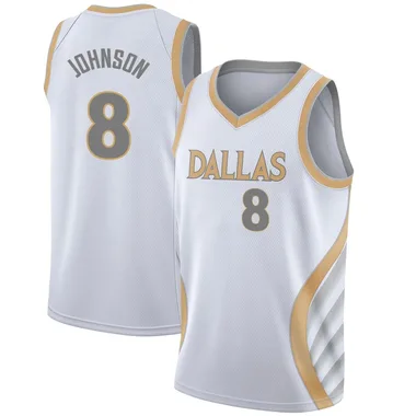 Swingman White AJ Johnson Youth Dallas Mavericks Nike 2020/21 Jersey - City Edition
