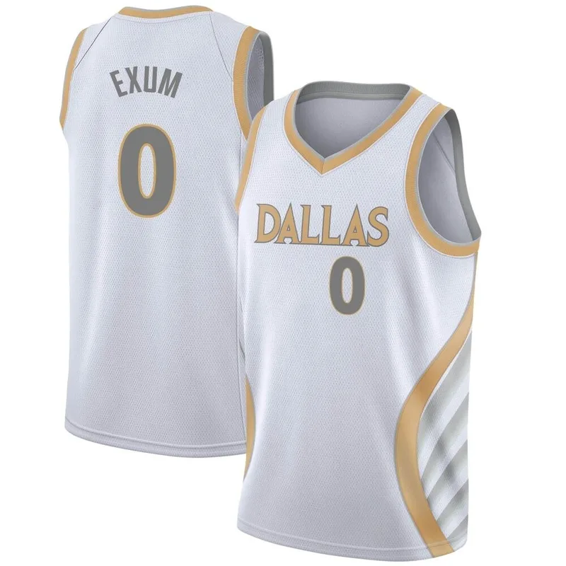 Swingman White Dante Exum Men's Dallas Mavericks Nike 2020/21 Jersey - City Edition