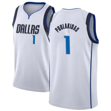 Swingman White John Poulakidas Men's Dallas Mavericks Nike Jersey - Association Edition