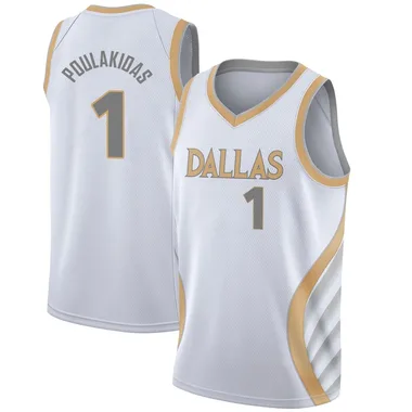 Swingman White John Poulakidas Youth Dallas Mavericks Nike 2020/21 Jersey - City Edition