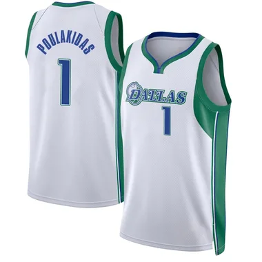 Swingman White John Poulakidas Youth Dallas Mavericks Nike 2021/22 City Edition Jersey