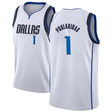 Swingman White John Poulakidas Youth Dallas Mavericks Nike Jersey - Association Edition