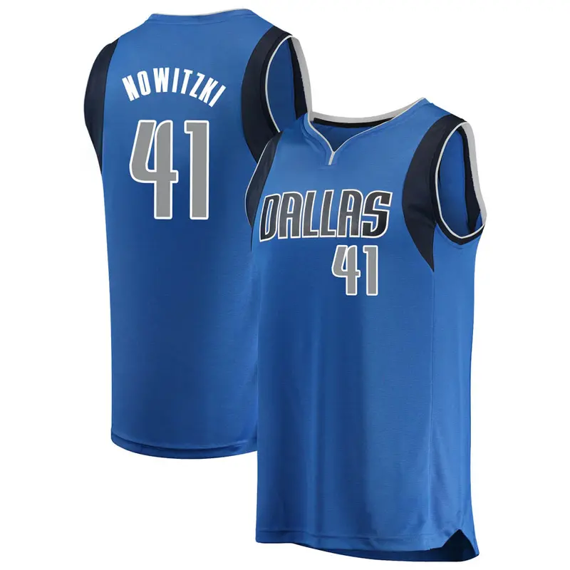 Blue Dirk Nowitzki Men's Dallas Mavericks Fanatics Branded Fast Break Jersey - Icon Edition
