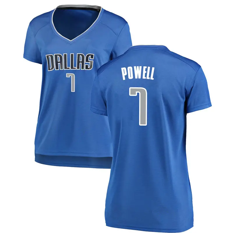 Royal Dwight Powell Women's Dallas Mavericks Fanatics Branded Fast Break Jersey - Icon Edition