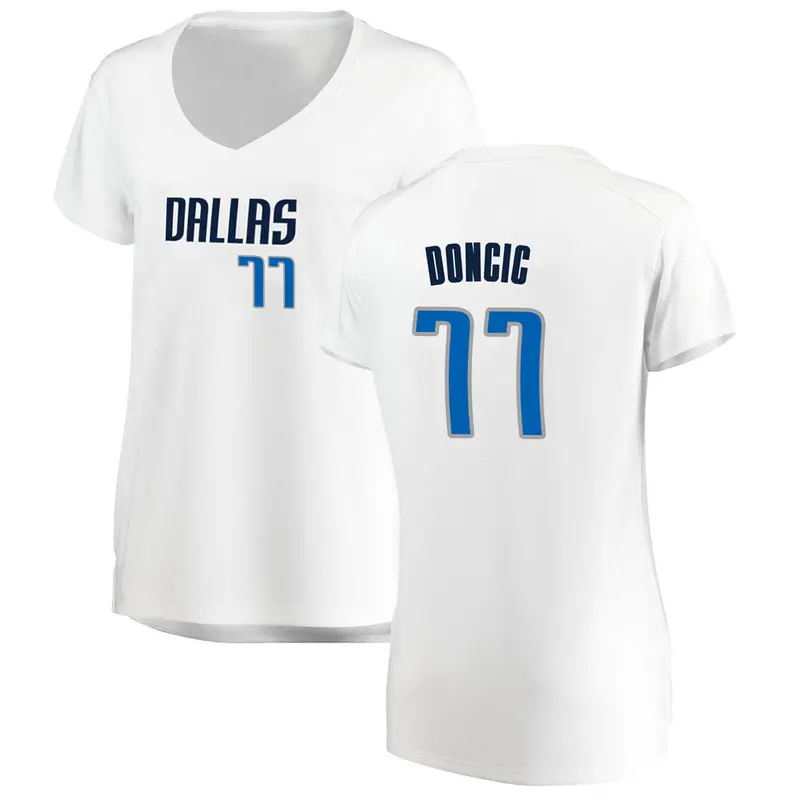 White Luka Doncic Women's Dallas Mavericks Fanatics Branded Fast Break Jersey - Association Edition